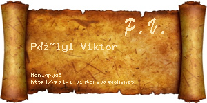 Pályi Viktor névjegykártya