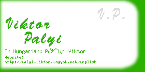 viktor palyi business card